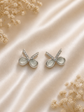 Trendy Scissor Shape Crystal Stud Earrings for Women Stylish Unique Daily Wear Earrings