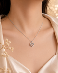 Anti Tarnish Silver Heart Pendant Necklace for Women & Girls